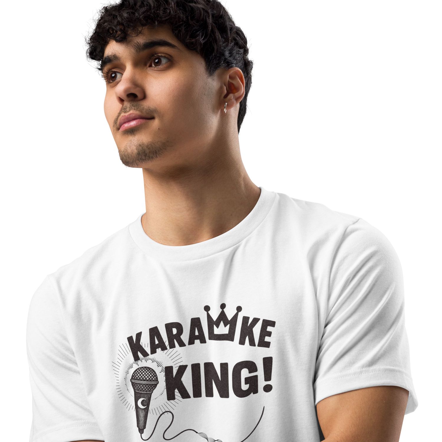Karaoke King Cotton tee in White Karaoke King Cotton tee in White