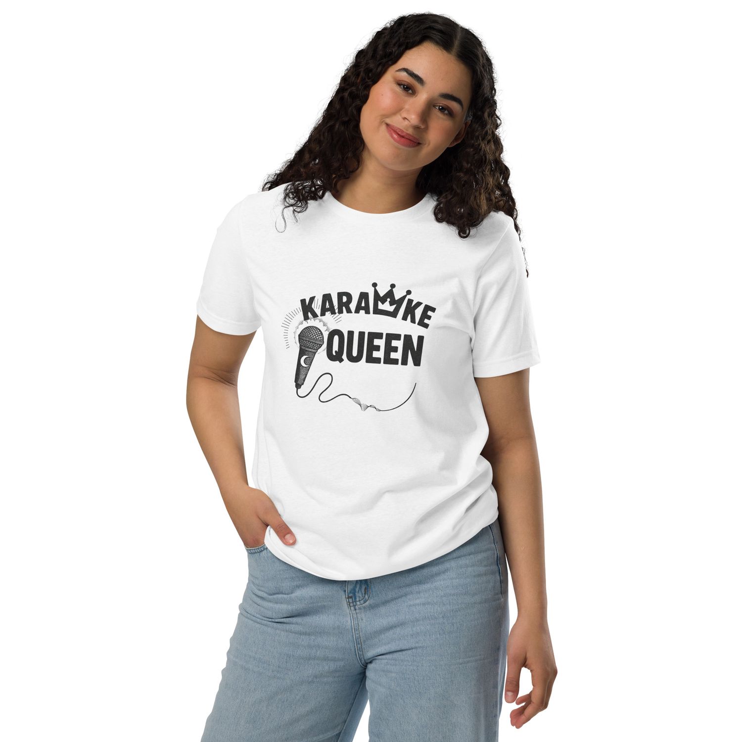 Karaoke Queen tee in White
