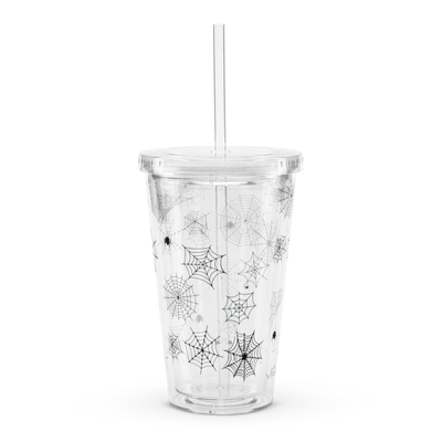 Clear plastic WEB tumbler
