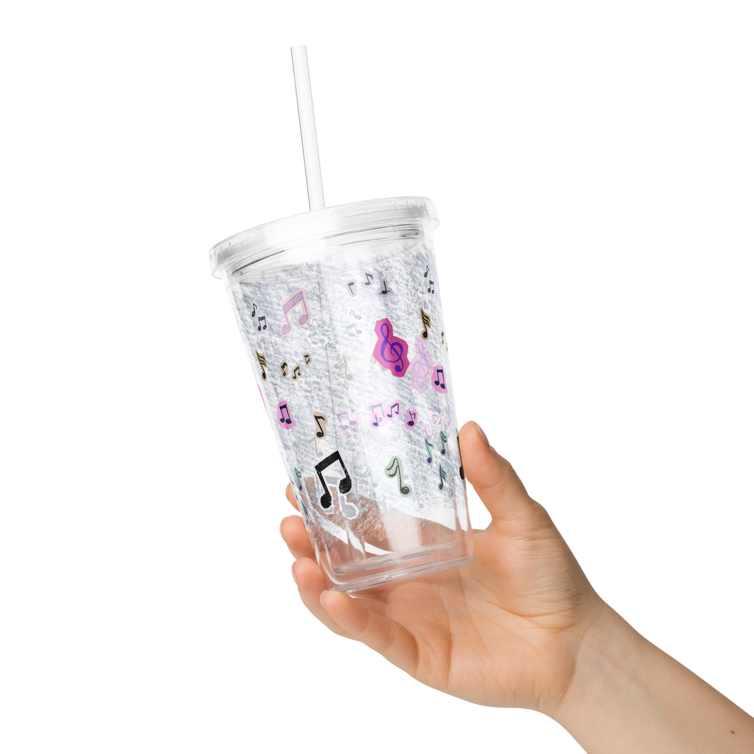 Music Clear plastic tumbler