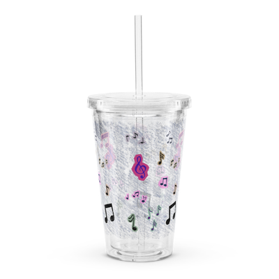 Music Clear plastic tumbler