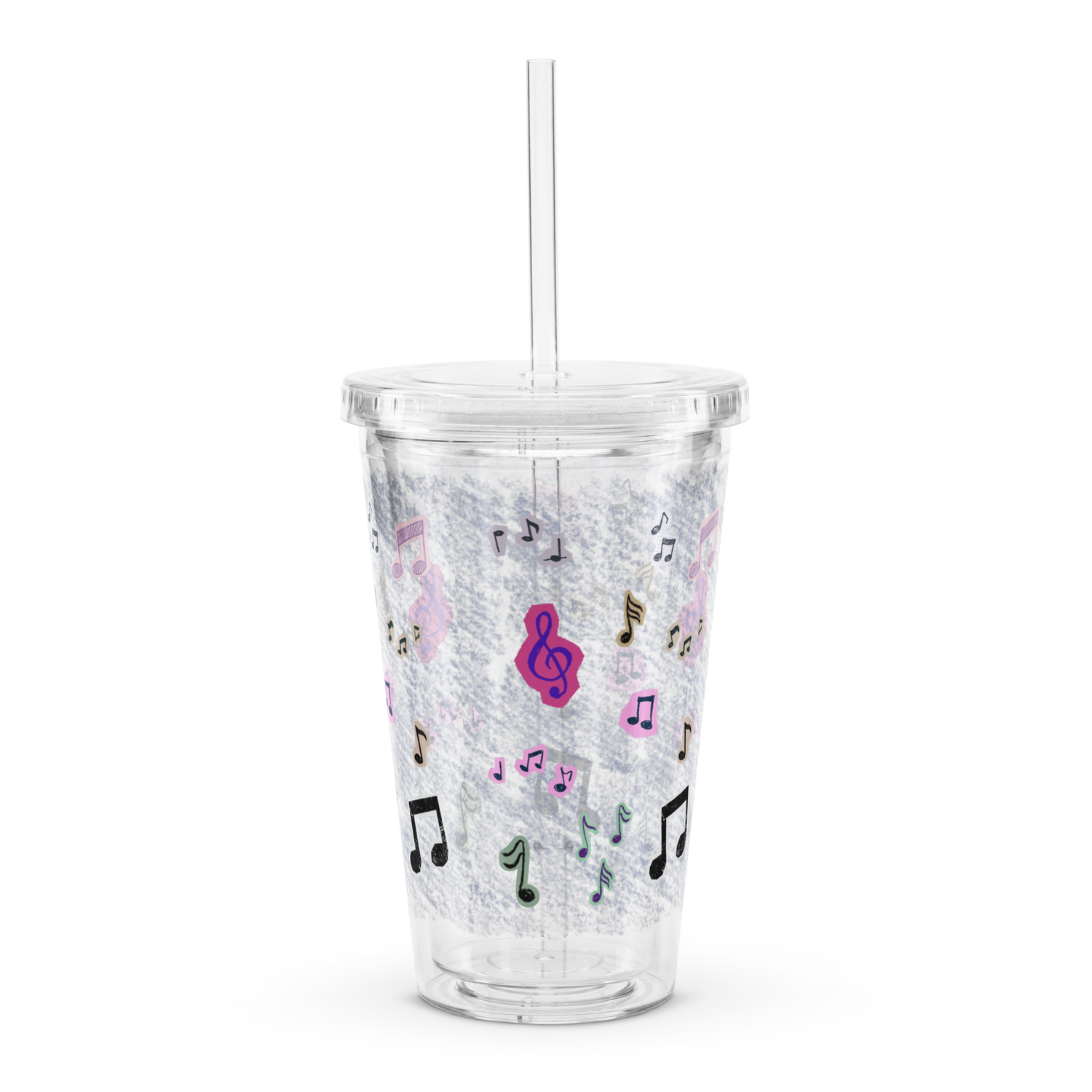 Music Clear plastic tumbler