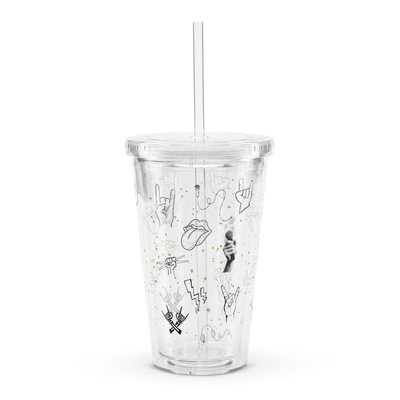 Rock-On Clear plastic tumbler