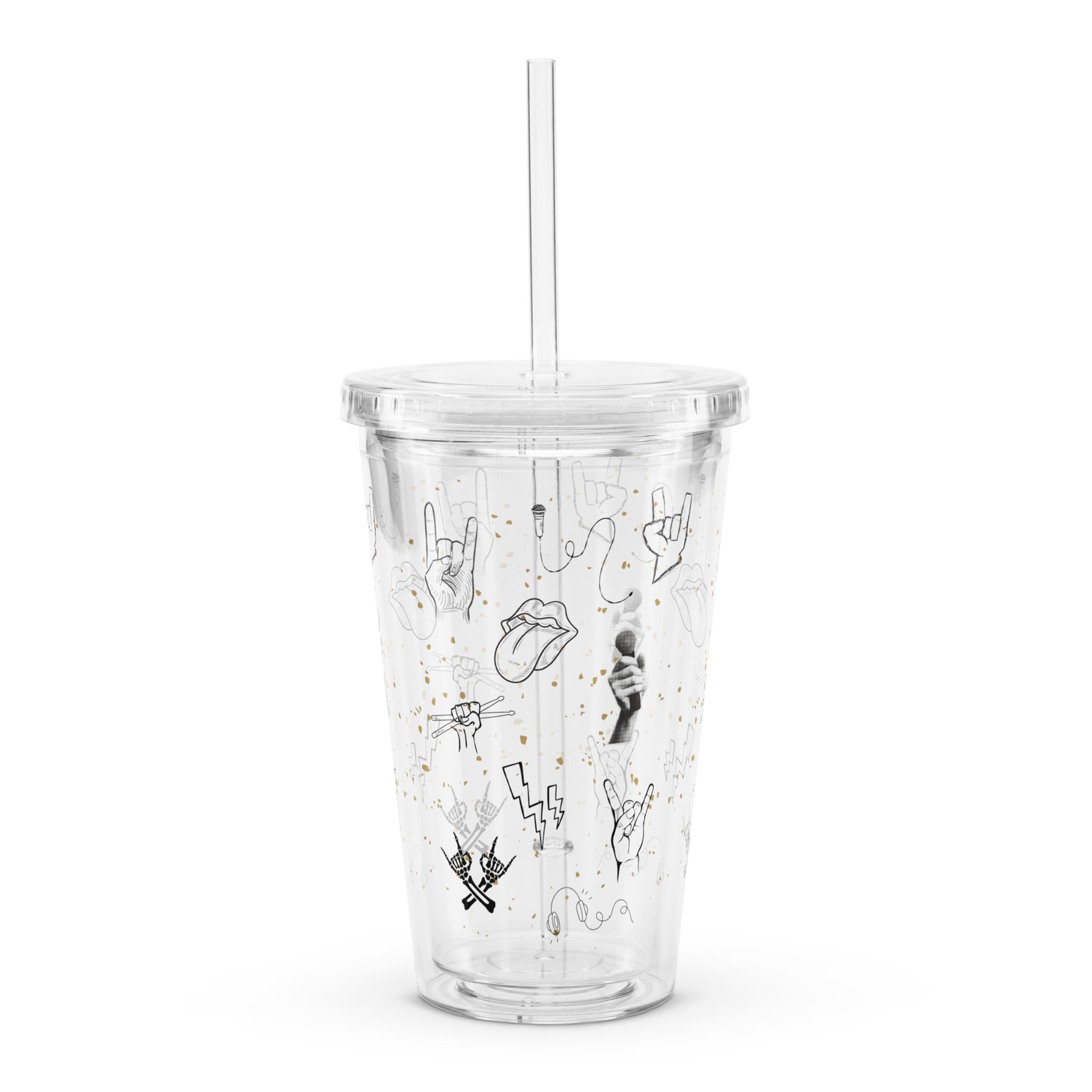 Rock-On Clear plastic tumbler