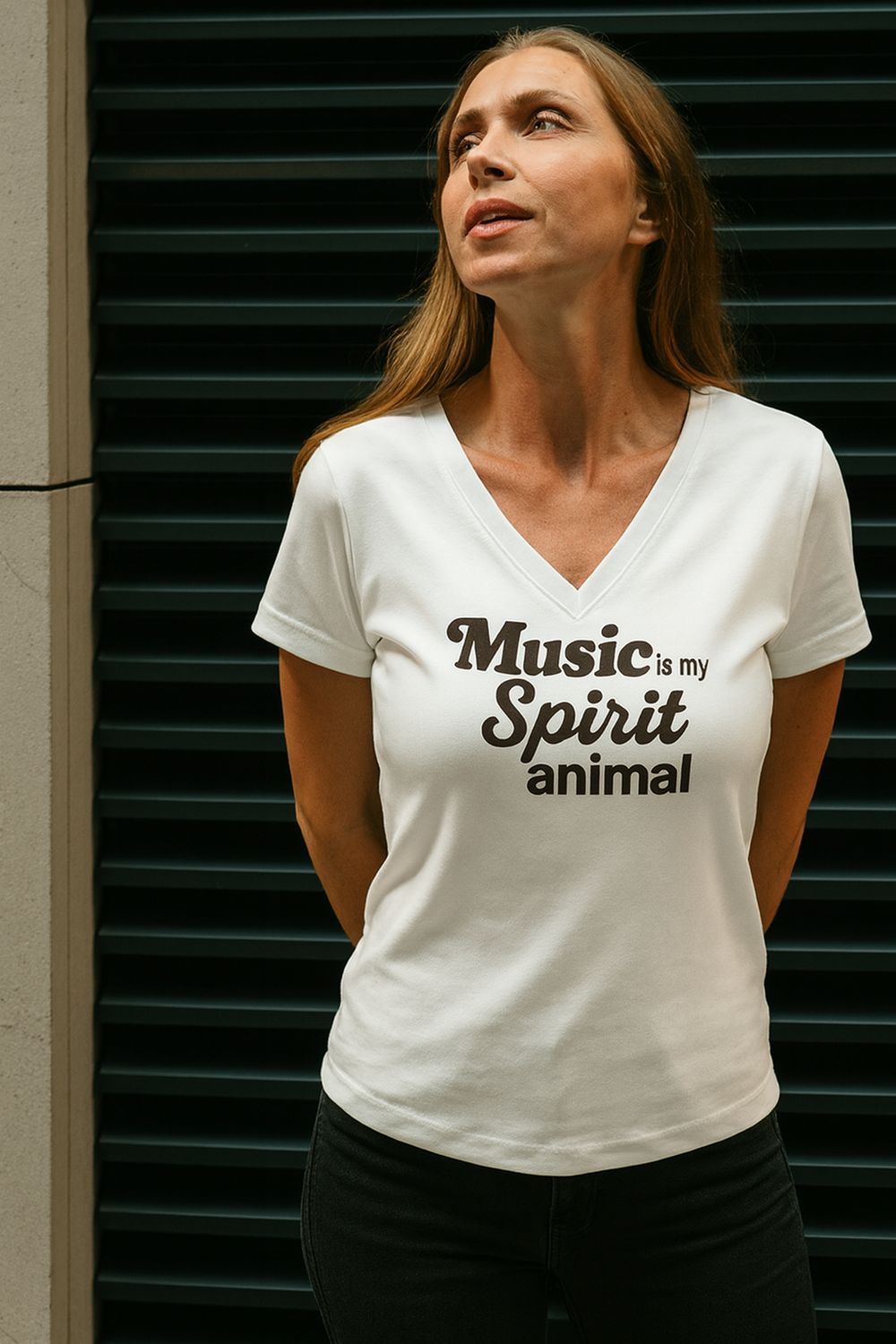 Music Is My Spirit Animal V‑Neck Tee
