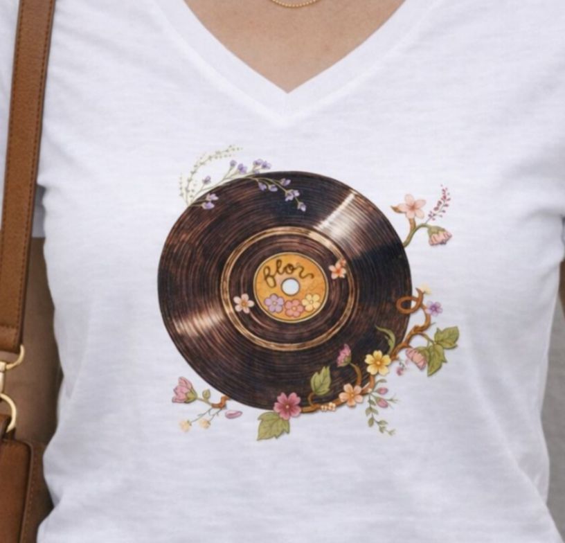 'Flor' Vintage Vinyl Music T-Shirt