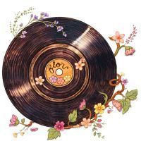 'Flor' Vintage Vinyl Music T-Shirt 'Flor' Vintage Vinyl Music T-Shirt