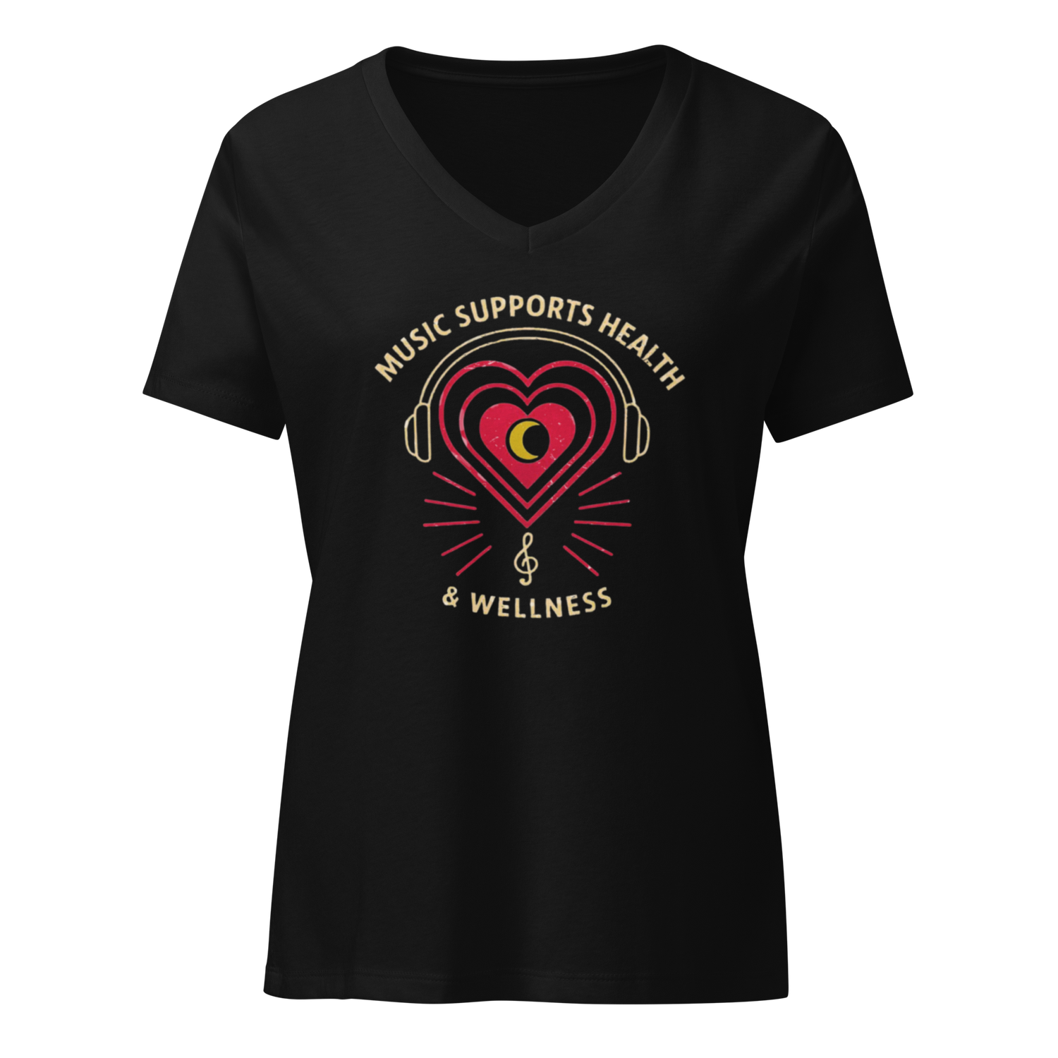 Music Supports Health &amp; Wellness V-neck T-shirt