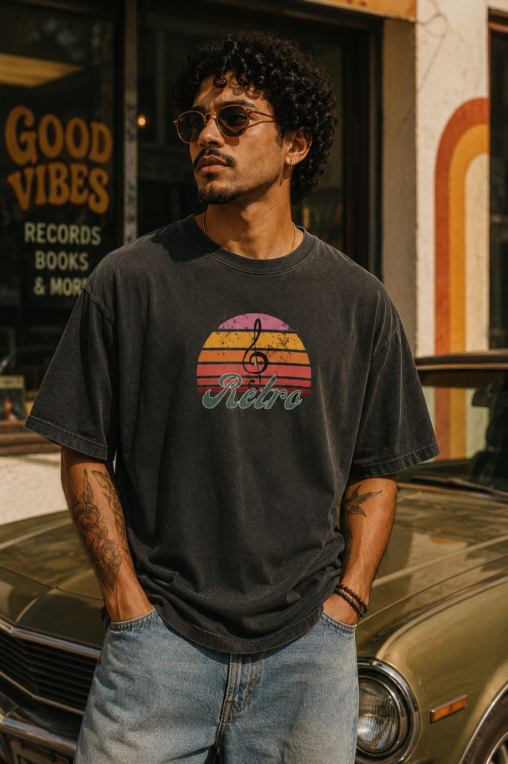 Oversized RETRO T-shirt - crewneck
