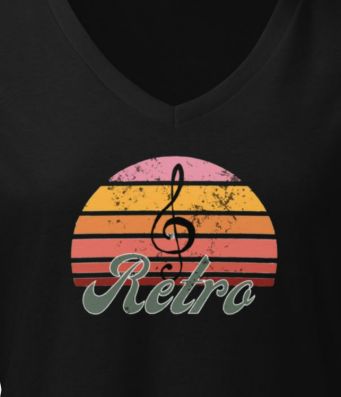RETRO V-neck T-shirt