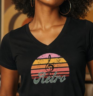 RETRO V-neck T-shirt