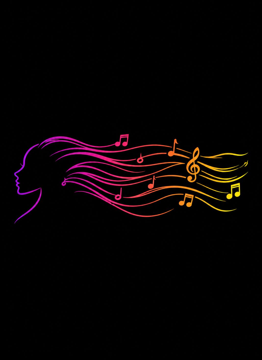 Melody in the Wind V-Neck Tee