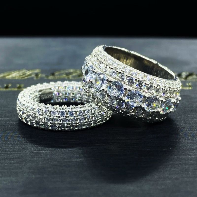 (Moissanite + 925silver）Full diamond moissanite diamond ring