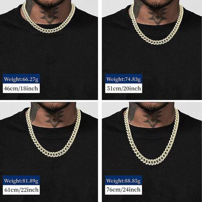  Gold-plated Moissanite Cuban Necklace