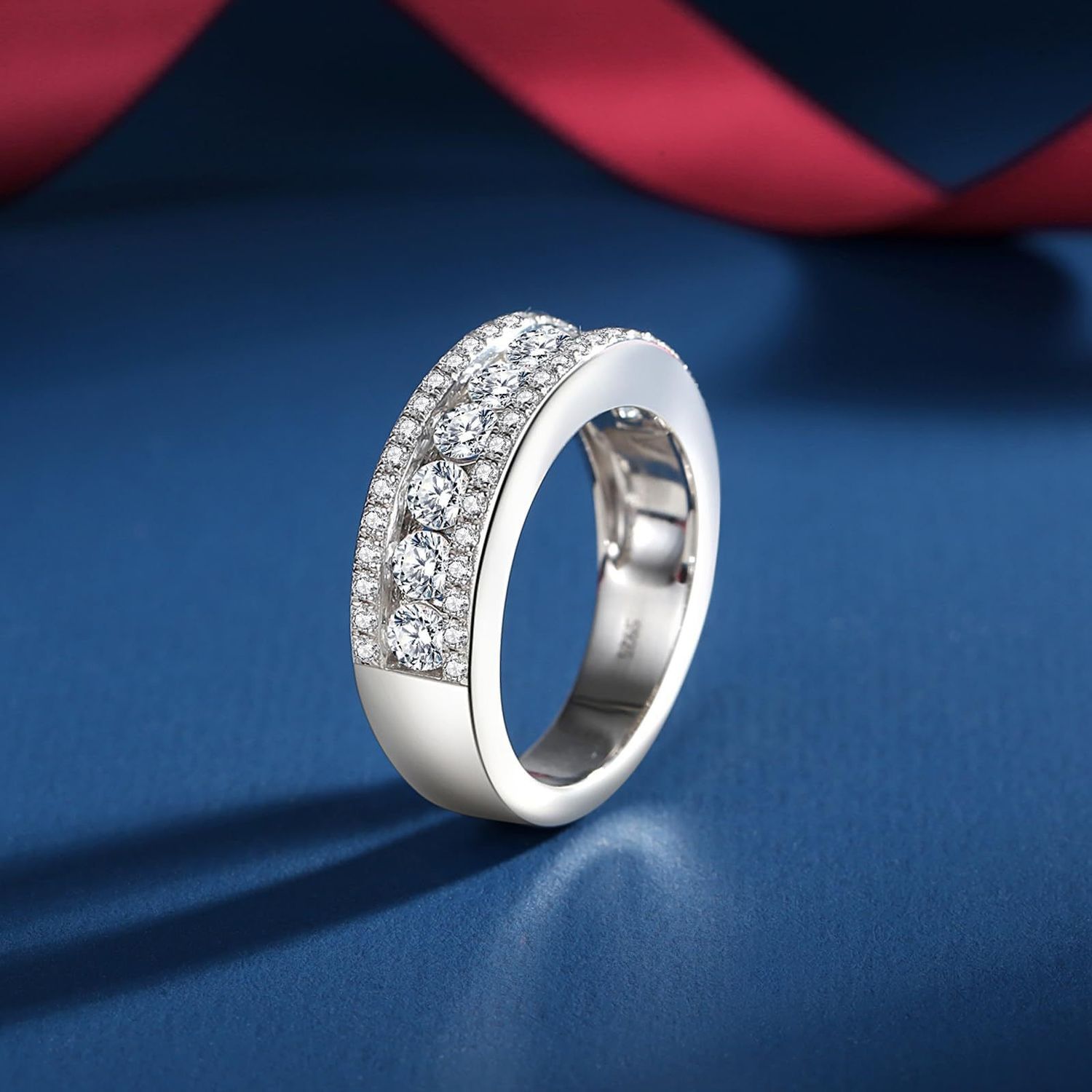 (Moissanite + 925silver）New 925 silver diamond ring