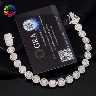 New Cuban chain S925 silver 10mm round Laboratory diamonds Cuban chain unique