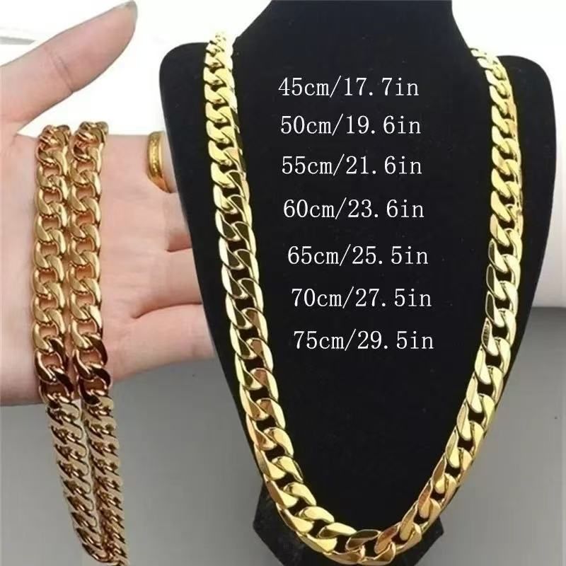 Luxury 14K Real Gold Cuban Necklace