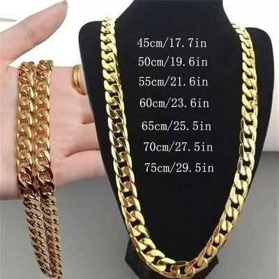Luxury 14K Real Gold Cuban Necklace