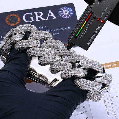 (925 silver + moissanite) Custom-made Cuban bracelet