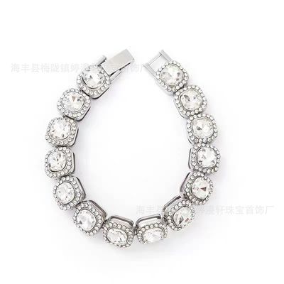 (925 Sterling Silver + Moissanite) Candy Heart Cuban Bracelet