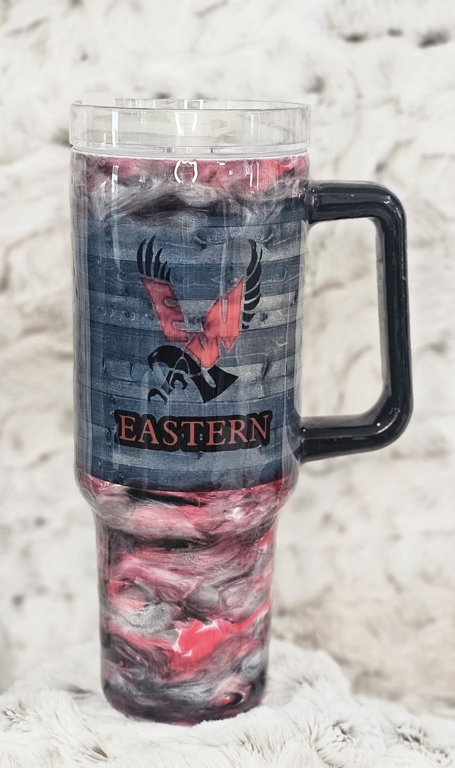 40 oz Eastern Eagles Tumbler w/Handle