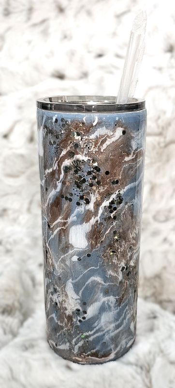30 oz. Blue Swirl Lg. Base Tumbler
