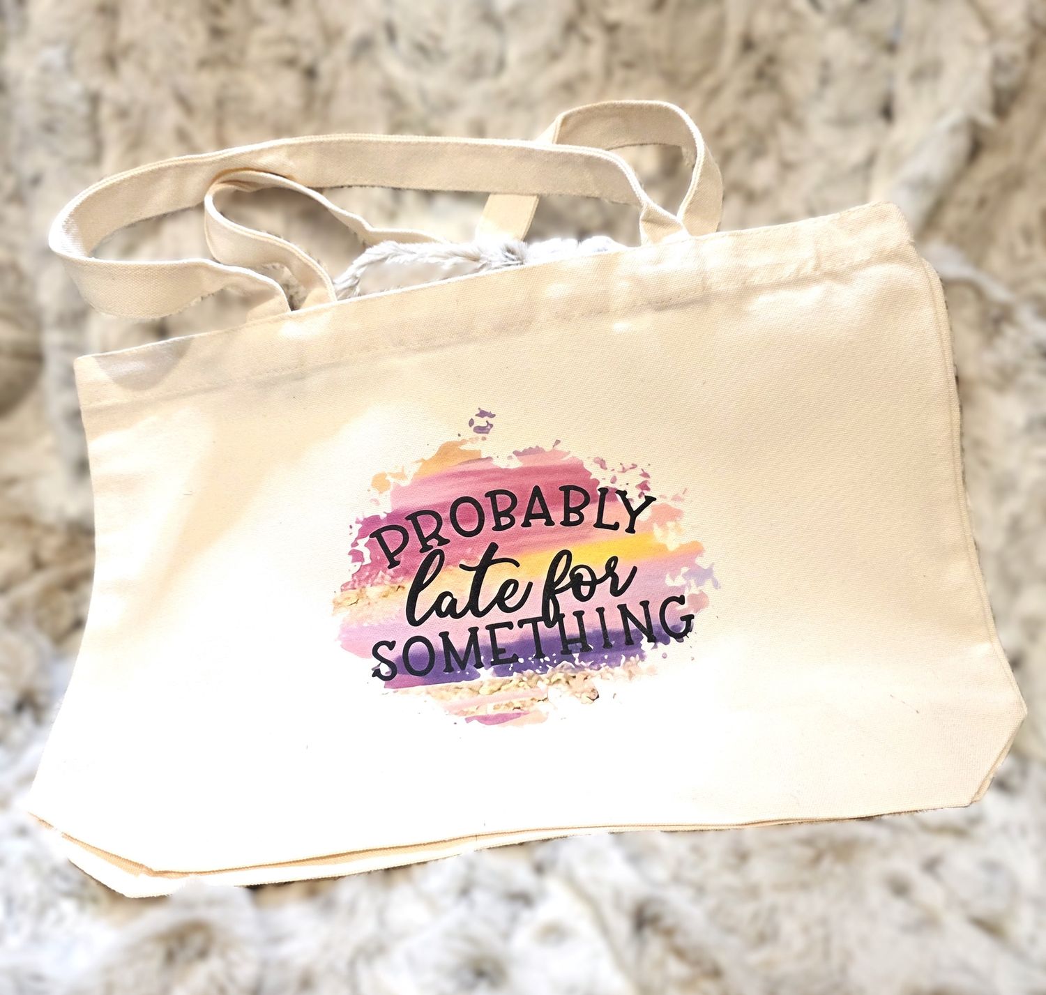 Late for Something Tote