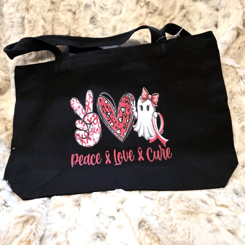 Peace, Love, Cure Tote