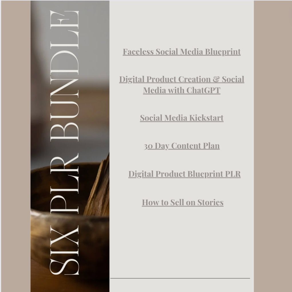 6 PLR Bundle