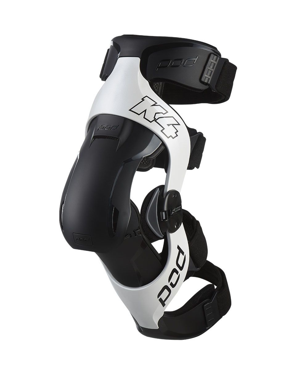 POD K4 2.0 Left White/Black Knee Brace