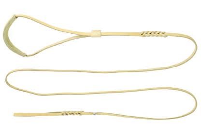 Show Lead - Handmade European Leather Leash, Color: Natural, Length: 1.0 x  250 cm