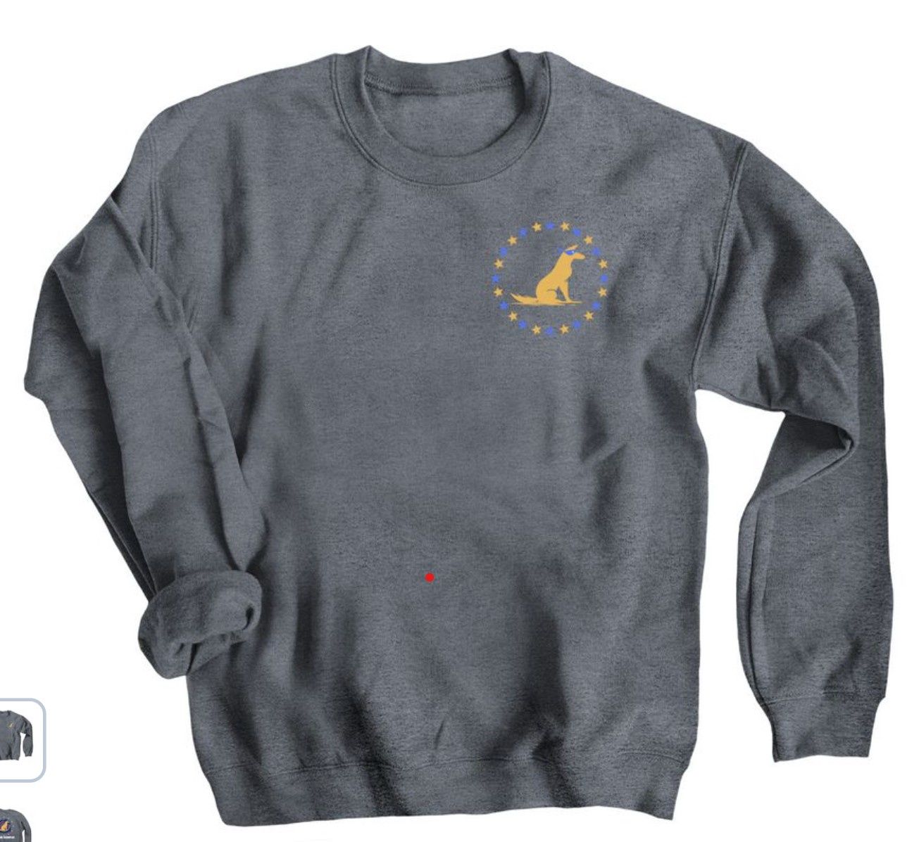 My Canine Accomplice Logo Crew Sweat Shirt, Color: Grey, Size: Small