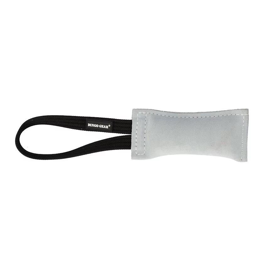 Leather Tug With One Handle 6 X 18 cm White