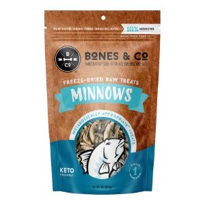 BONES &amp; CO Dog &amp; Cat Grain Free Freeze-Dried Minnows 1OZ