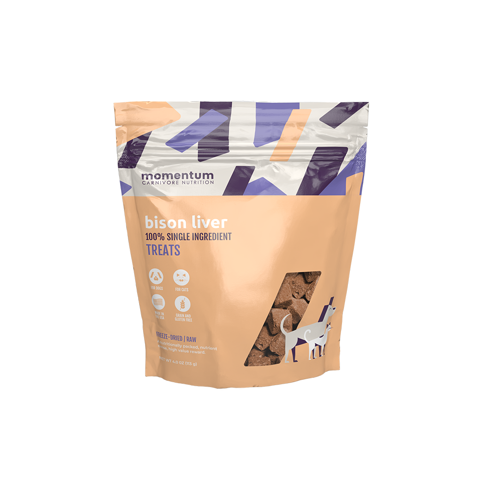 MOMENTUM Dog Treats - Bison Liver 4oz