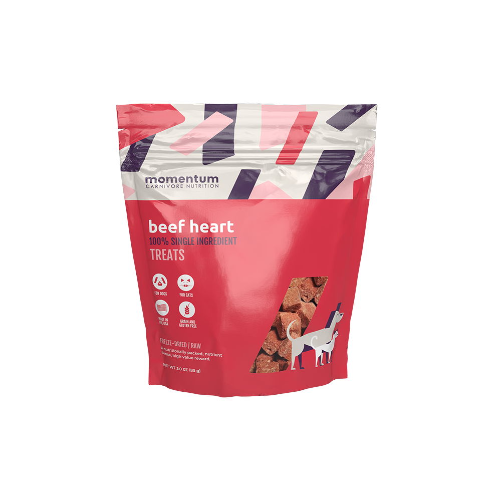 MOMENTUM Dog Treats - Beef Heart 3oz