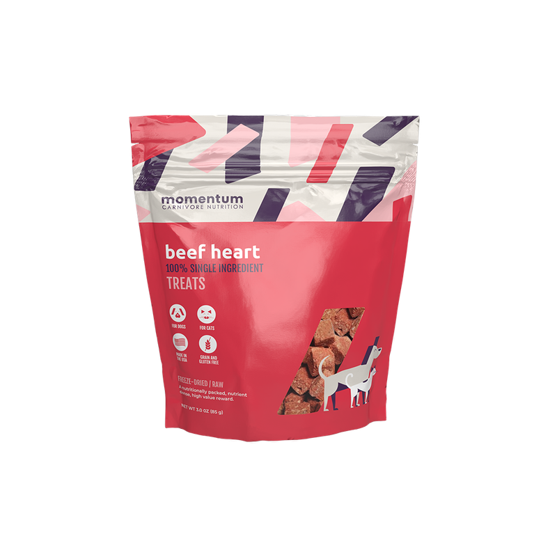 MOMENTUM Dog Treats - Beef Heart 3oz