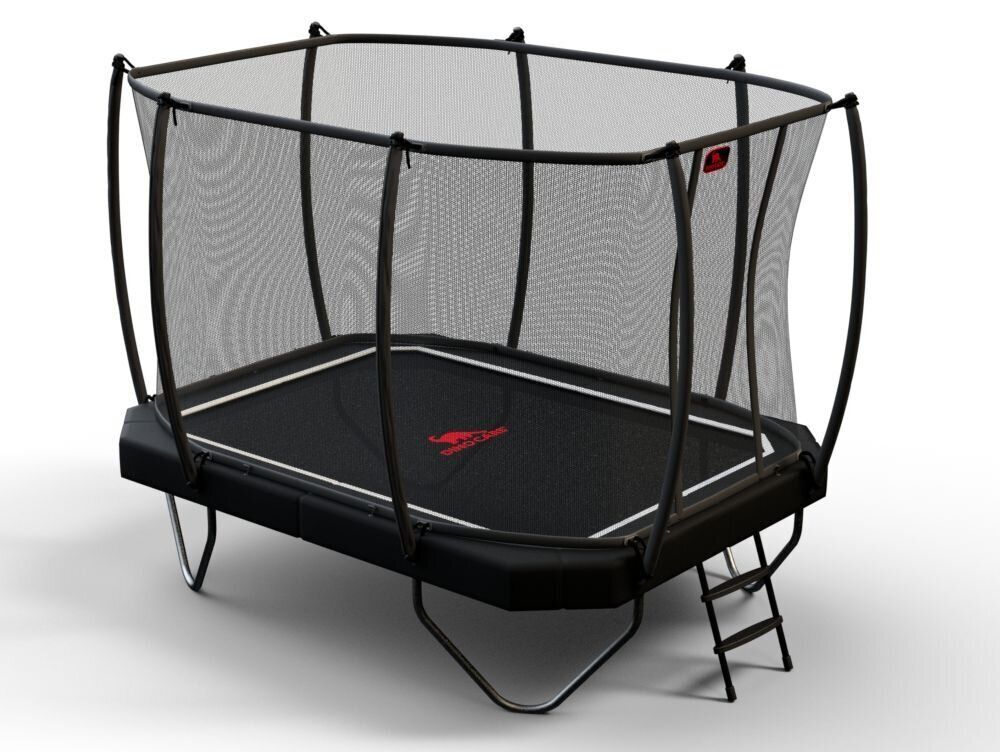 Dino-Cars Trampolin inkl. Sicherheitsnetz/Leiter 380x255 Black