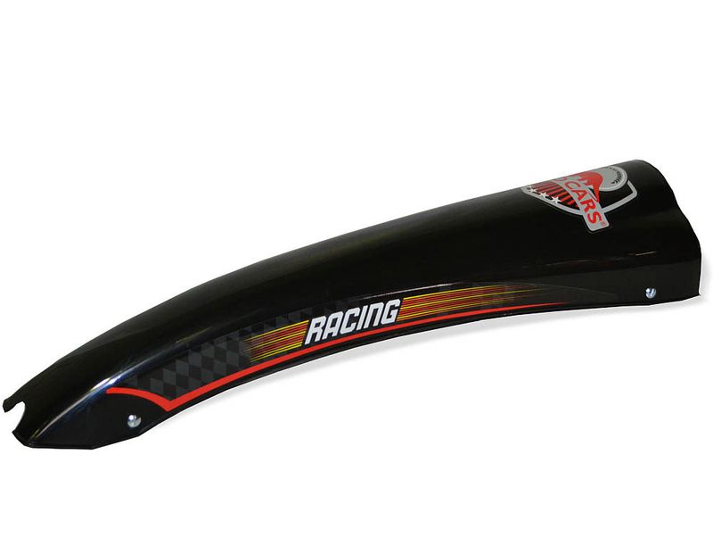 Dino-Cars przedni spoiler Racing Black kompletny - Naklejka czerwona