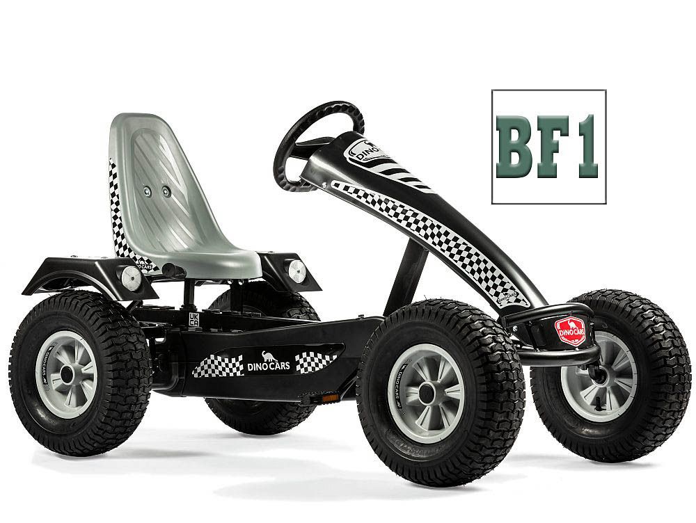 gokart w kolorze szaro-czarnym Camaro BF1 z wolnym biegiem, dużymi oponami terenowymi i sportowym designem