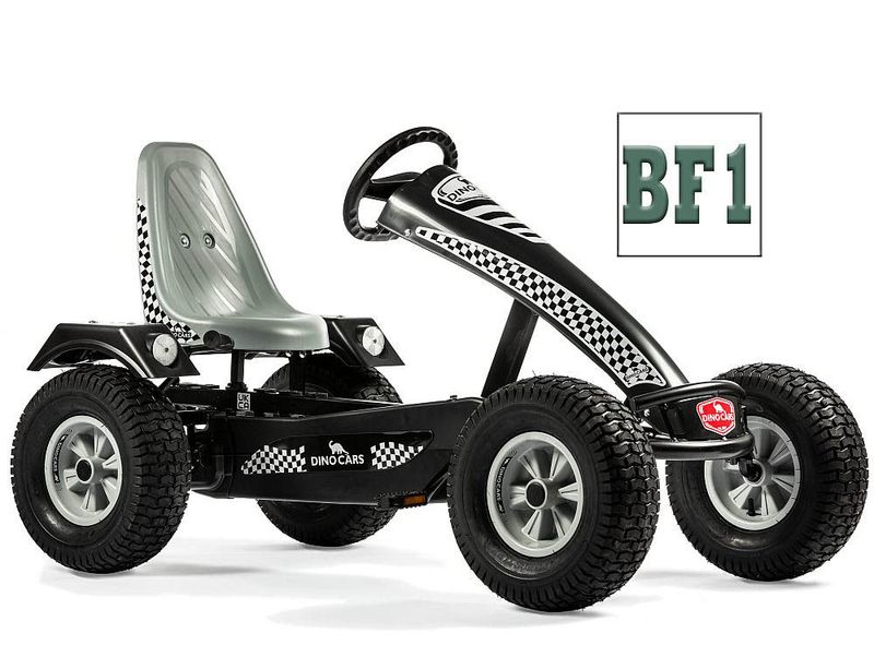 modello di go-kart grigio-nero Camaro BF1 con ruota libera, grandi pneumatici fuoristrada e design sportivo