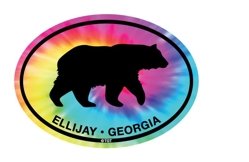 Tie Dye Bear Sticker