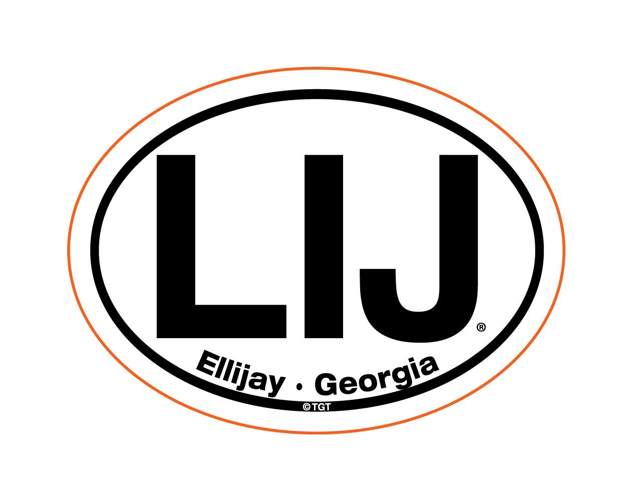 Mini LIJ Sticker Oval (WHITE)