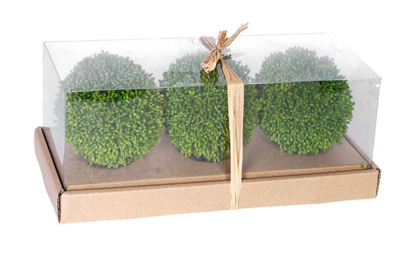 Boxwood Decorative Spheres (Set of 3)