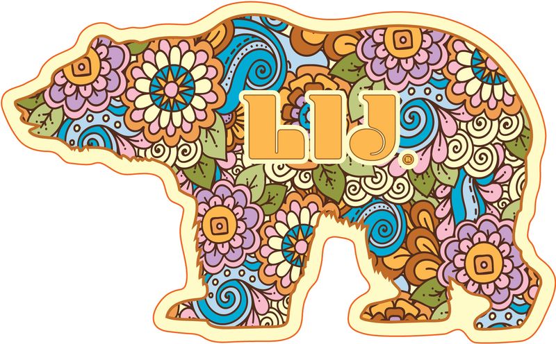 Flower Bear Large Sticker