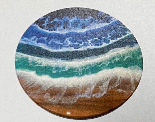 18” Lazy Susan "Foamy" Ocean Waves