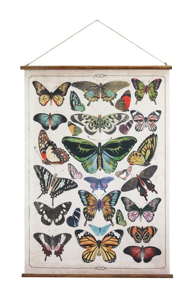 Butterfly Wood Scroll Wall Decor
