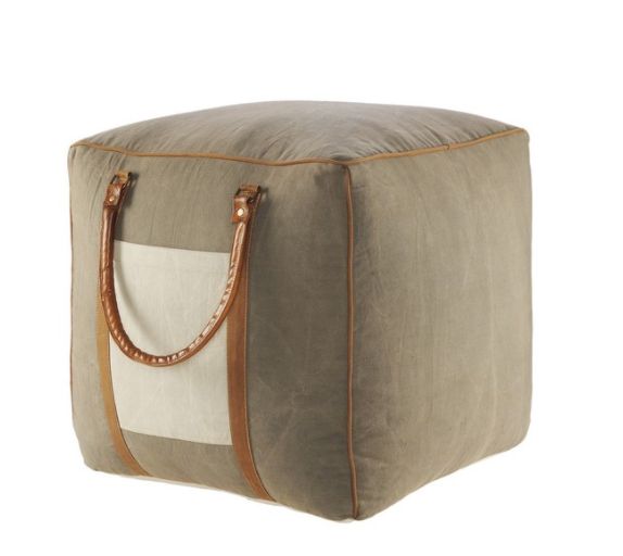 Pouf Canvas With Handles