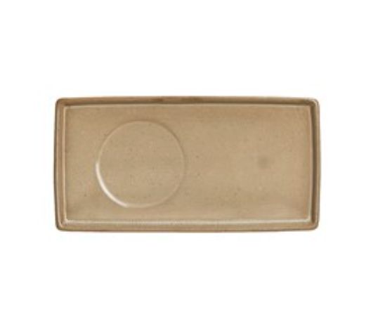 Brown Stoneware Platter  9"x 5"