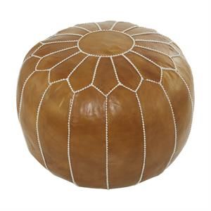 Leather Pouf